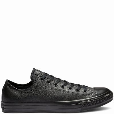 Converse Chuck Taylor All Star Mono Leather - Miesten Tennarit - Mustat